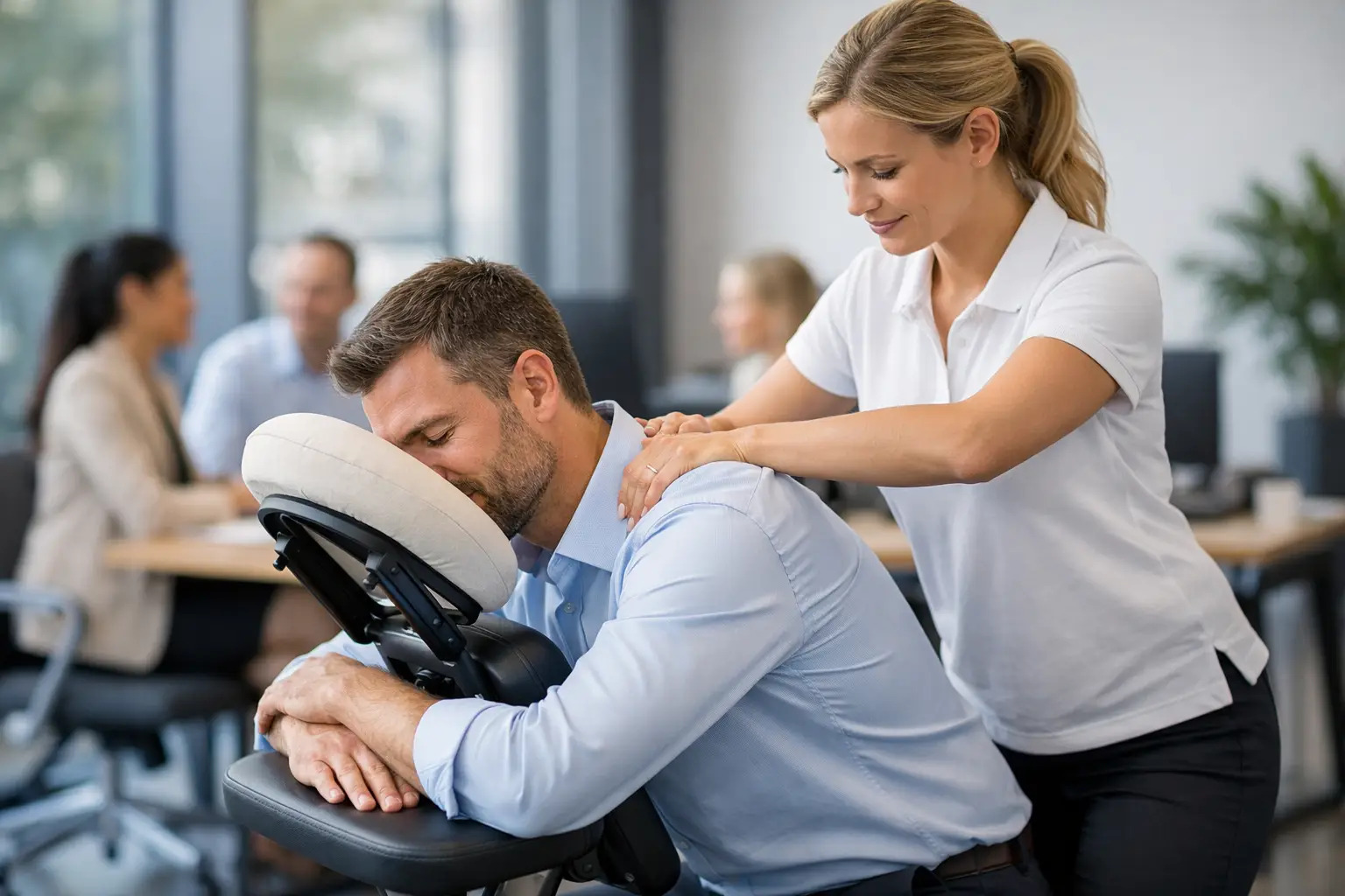 Corporate Massage im Firma-Alltag